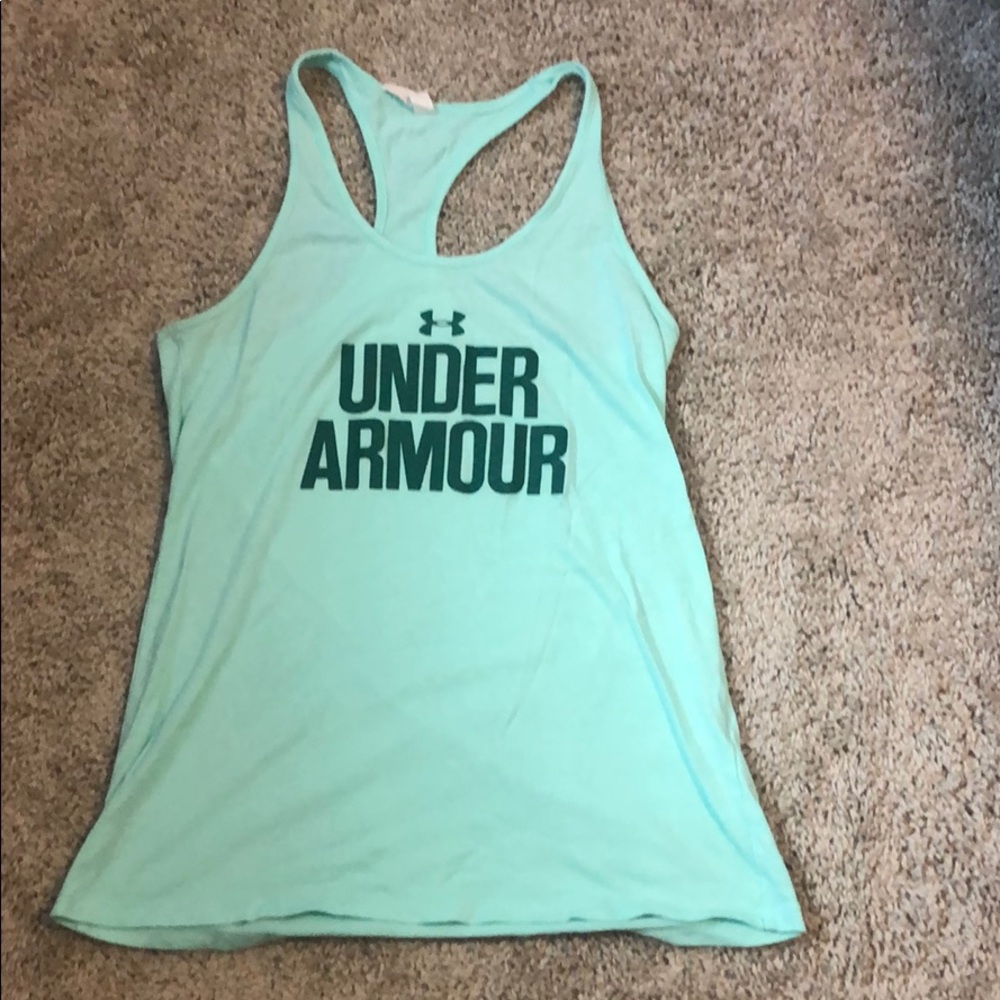 💰3/25 Medium Under Armour bright green top